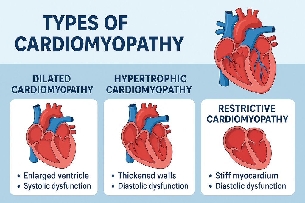 Types of Cardiomyopathy: Dilated, Hypertrophic, and Restrictive Explained