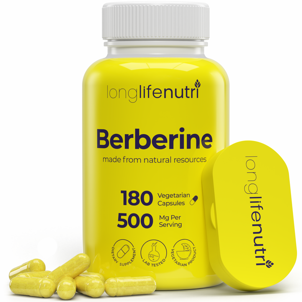 Berberine HCL 500 mg - 180 Vegetarian Capsules