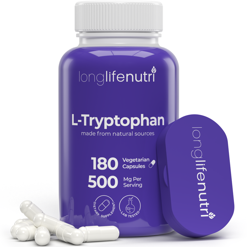 L-Tryptophan 500 mg - 180 Vegetarian Capsules