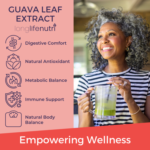 Guava Leaf Extract 1000mg - 180 Vegetarian Capsules, From Psidium Guajava