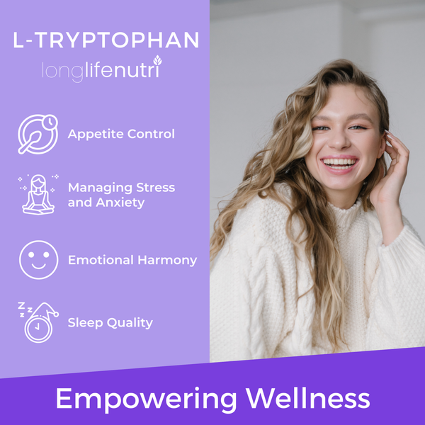 L-Tryptophan 500 mg - 180 Vegetarian Capsules