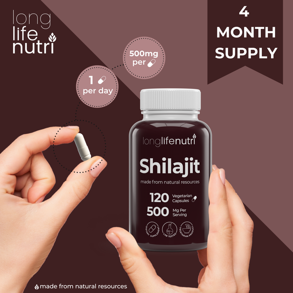 Shilajit 500mg - 120 Vegetarian Capsules