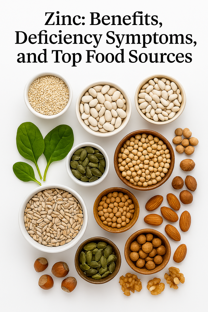 Zinc: Benefits, Deficiency Symptoms, and Top Food Sources