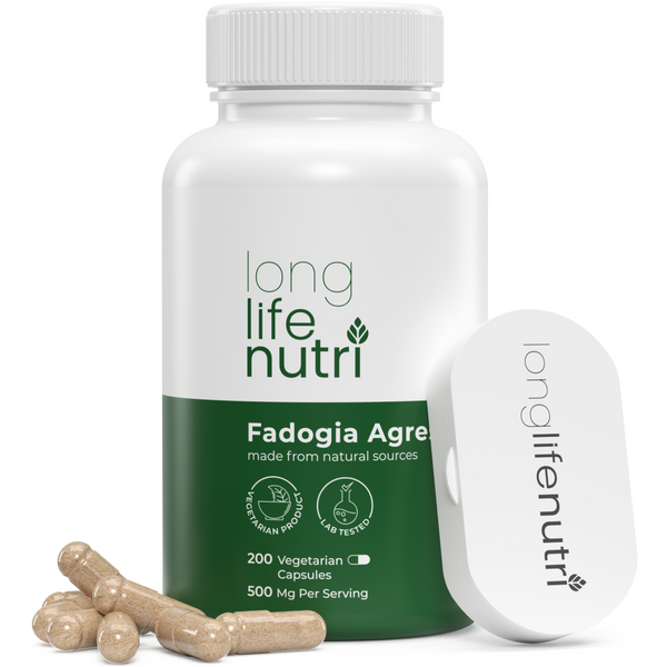 Fadogia Agrestis 500mg - 200 Vegetarian Capsules LongLifeNutri