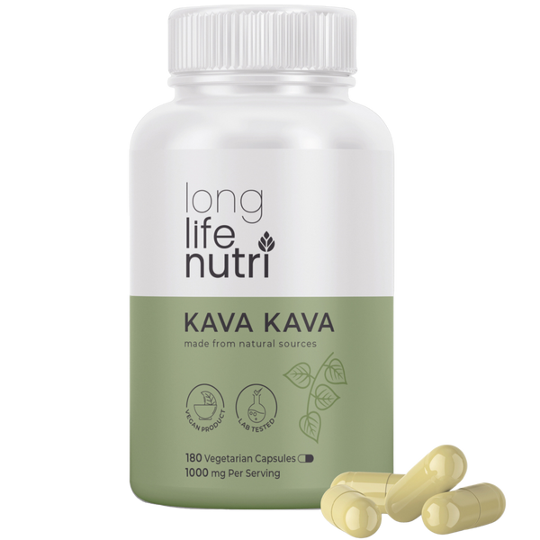 Kava Kava 1000mg - 180 Vegetarian Capsules LongLifeNutri