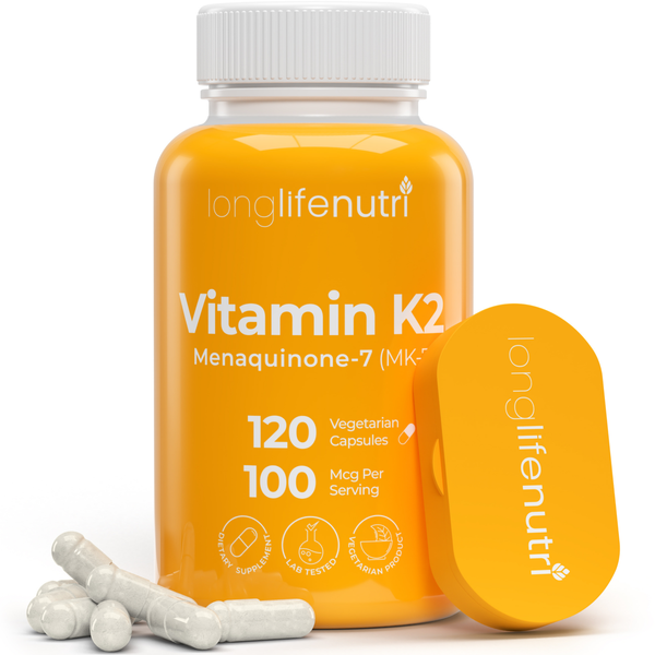 Vitamin K2 MK-7 100 Mcg - 120 Veggie Capsules
