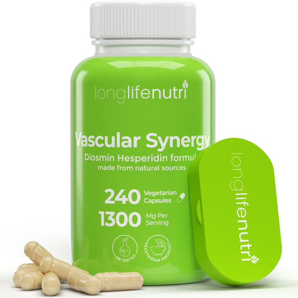 Vascular Synergy Complex, Diosmin 1000mg & Hesperidin 300mg for Vein Health
