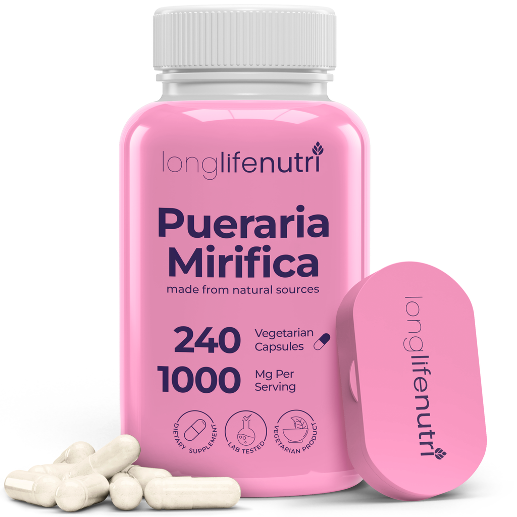 Pueraria Mirifica 1000mg – 240 Vegetarian Capsules, 4-Month Supply, Made in USA