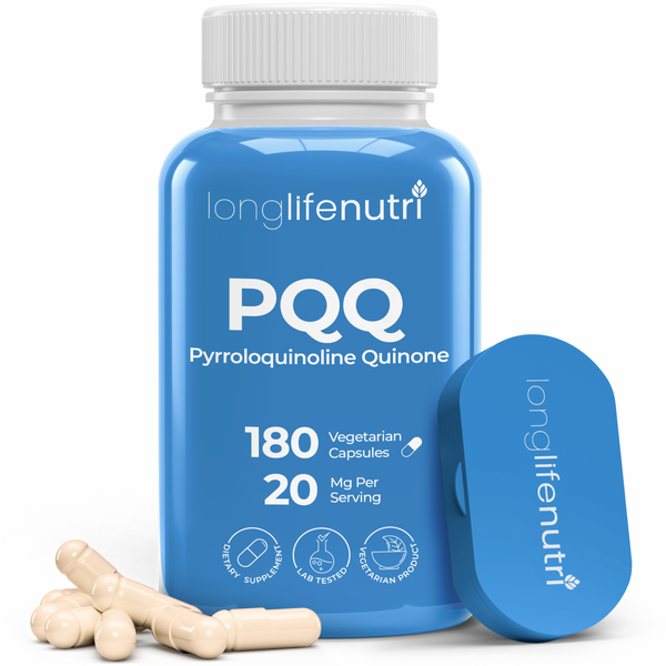 PQQ 20 mg - 180 Vegetarian Capsules, Supplement for Daily Energy