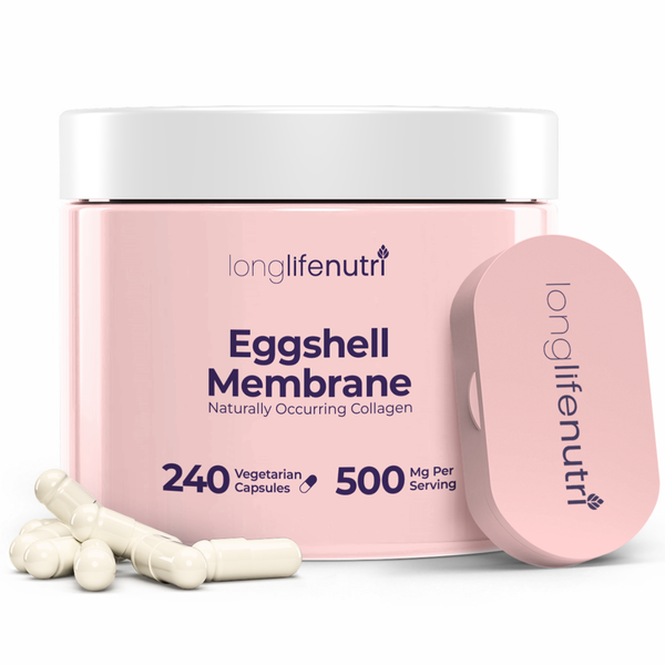 Eggshell Membrane 500mg - 240 Vegetarian Capsules, NEM Organic Supplement
