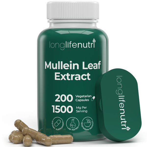 Mullein Leaf 1,500mg - 200 Vegetarian Capsules