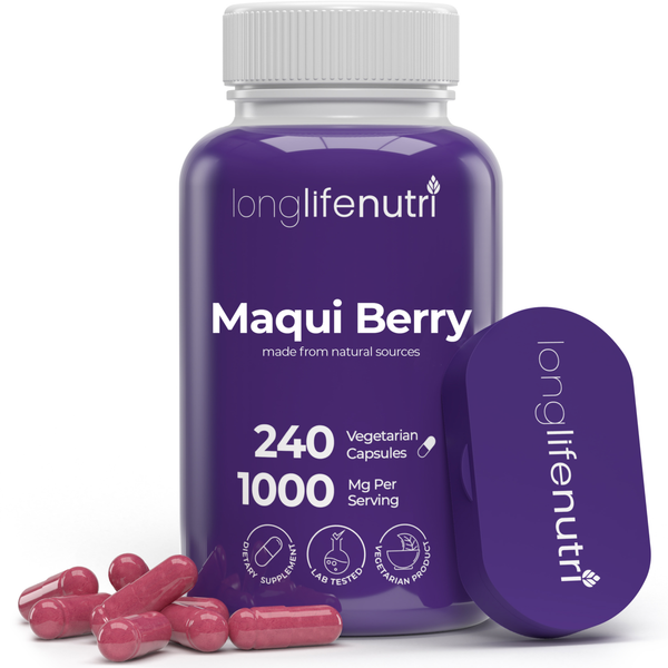 Maqui Berry 1000mg - 240 Vegetarian Capsules, High ORAC Superfood