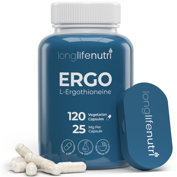 L-Ergothioneine 25mg - 4-Month Supply, Made in USA