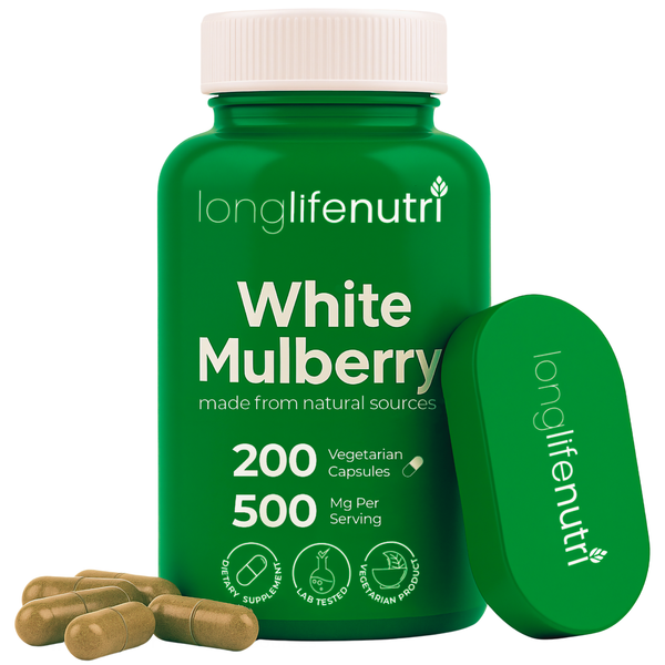 White Mulberry Leaf Extract 2,500mg - 200 Vegetarian Capsules
