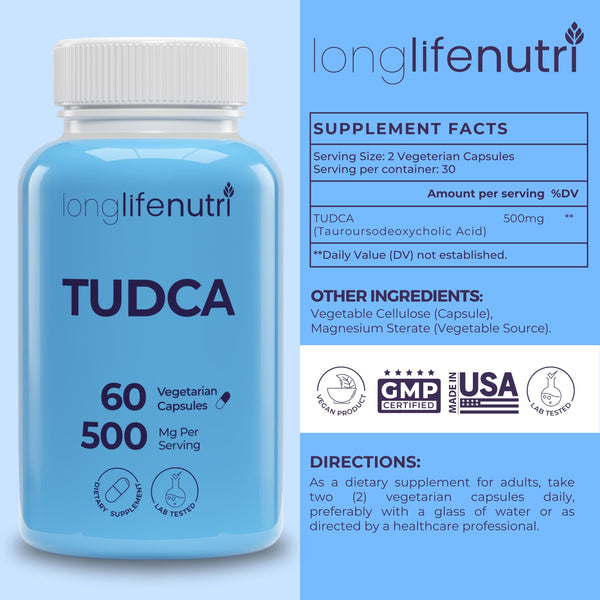 TUDCA 500mg - 60 Vegetarian Capsules