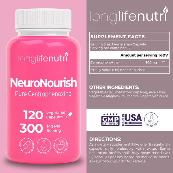 Centrophenoxine 300 mg - 120 Vegetarian Capsules