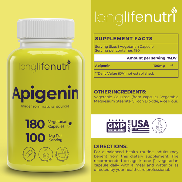 Apigenin 100mg - 180 Vegetarian Capsules