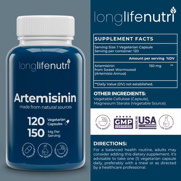 Artemisinin 150 mg - 120 Vegetarian Capsules