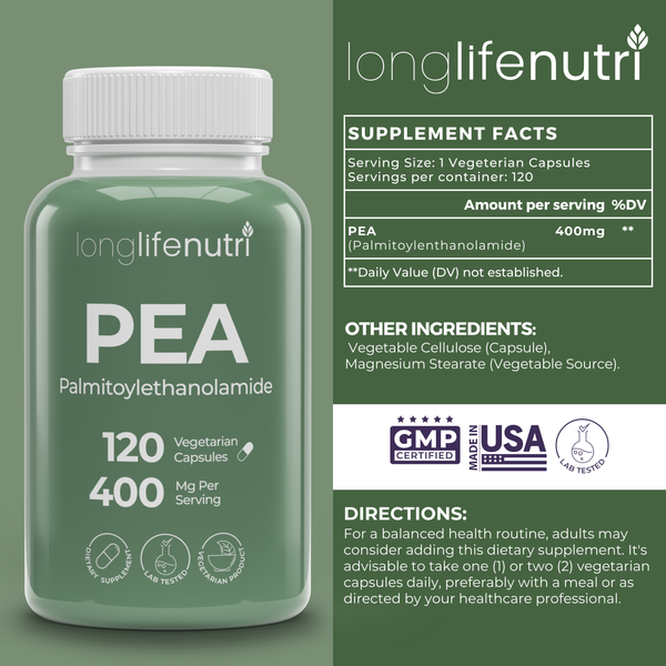Palmitoylethanolamide 400 mg - 120 Vegetarian Capsules