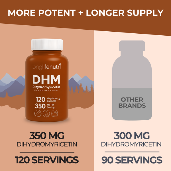 Dihydromyricetin 350mg - 120 Vegetarian Capsules, Supplement for Daily Detox