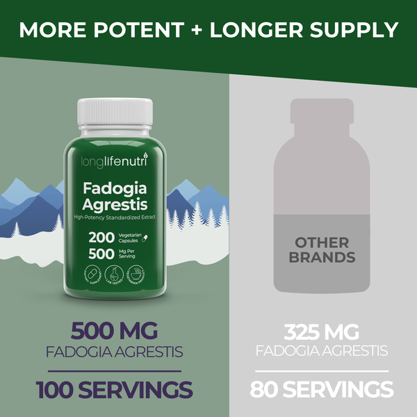 Fadogia Agrestis 500mg - 200 Vegetarian Capsules
