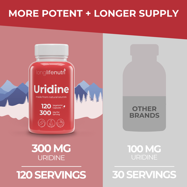 Uridine Monophosphate 300 mg - 120 Vegetarian Capsules