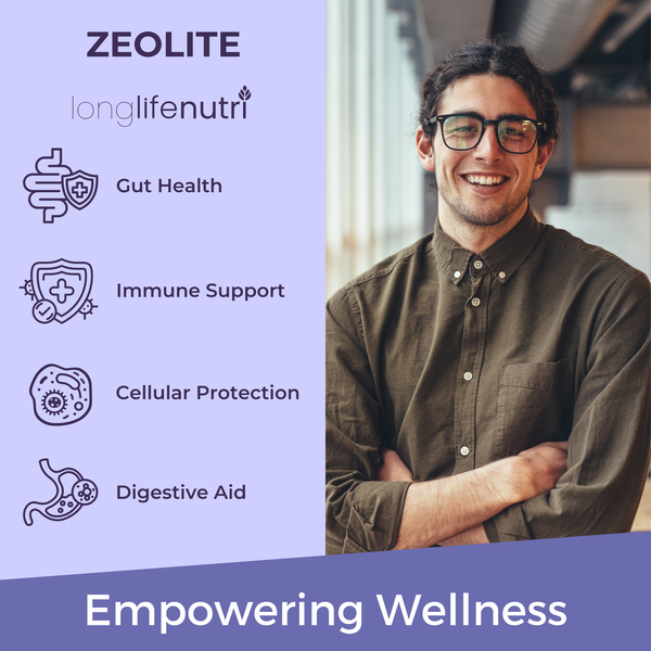 Zeolite Clinoptilolite 400mg - 4 Fl Oz Liquid Mineral Supplement, Humic & Fulvic Complex, GMP Certified