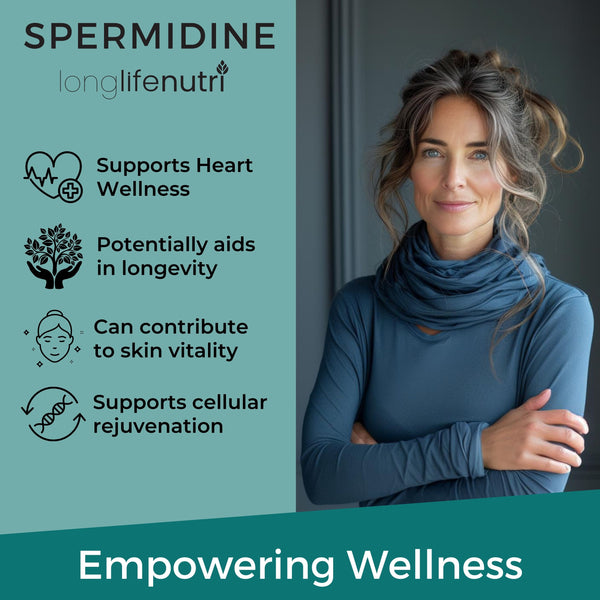 Spermidine 20mg - 180 Vegan Capsules, Lab Tested, Crafted in USA