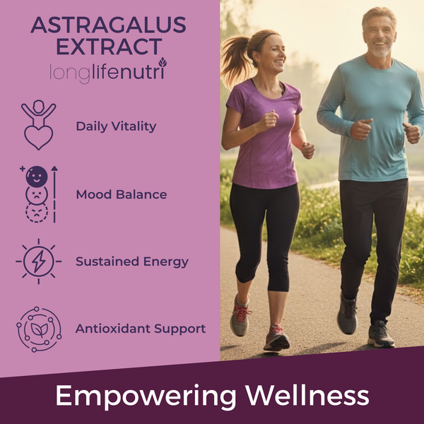 Astragalus Extract Liquid Drops - 4 FL OZ for Energy & Vitality, GMP Certified