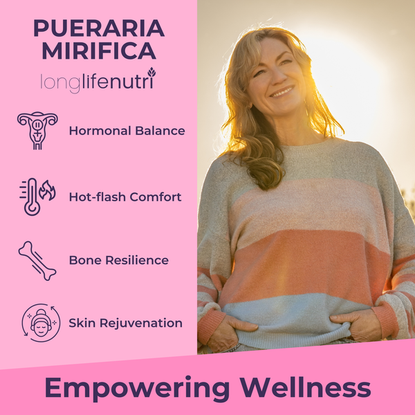 Pueraria Mirifica 1000mg – 240 Vegetarian Capsules, 4-Month Supply, Made in USA