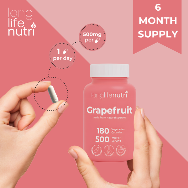 Grapefruit 500mg - 180 Vegetarian Capsules, Daily Energy & Balance