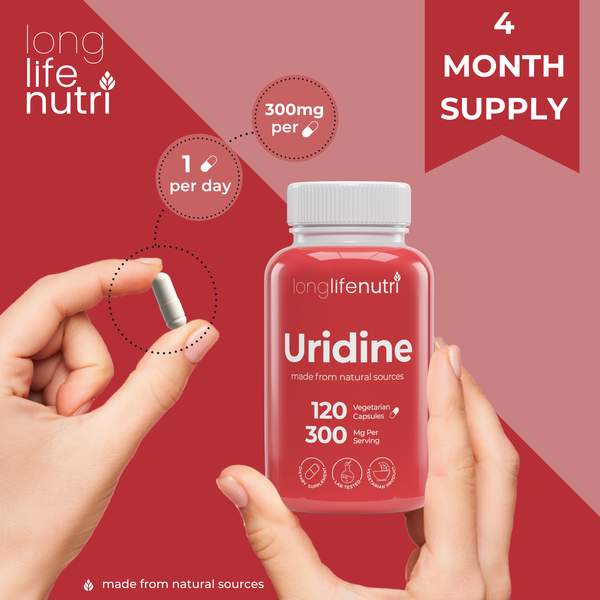Uridine Monophosphate 300 mg - 120 Vegetarian Capsules