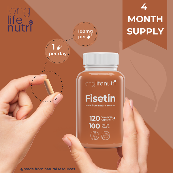 Fisetin 100mg - 120 Vegetarian Capsules