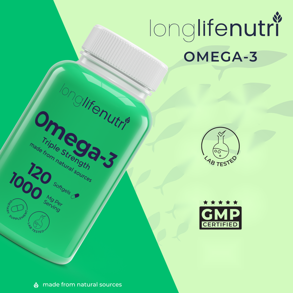 Omega 3 Fish Oil 1000 mg - 120 Softgels