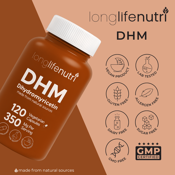 Dihydromyricetin 350mg - 120 Vegetarian Capsules, Supplement for Daily Detox