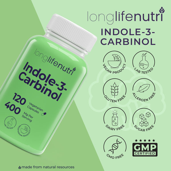 Indole 3 Carbinol 400mg - 120 Vegetarian Capsules