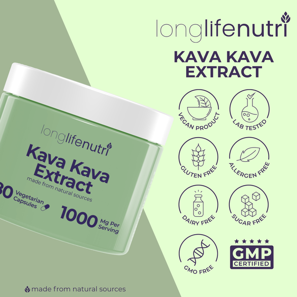 Kava Kava 1000mg - 180 Vegetarian Capsules