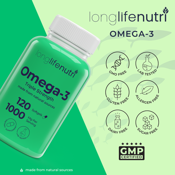 Omega 3 Fish Oil 1000 mg - 120 Softgels