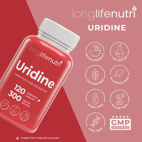 Uridine Monophosphate 300 mg - 120 Vegetarian Capsules