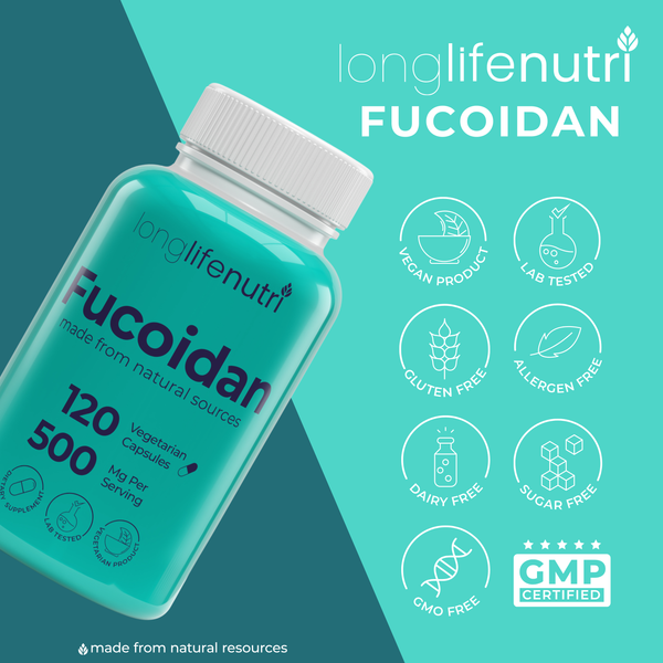 Fucoidan 500mg - 120 Vegetarian Capsules, Brown Seaweed Extract