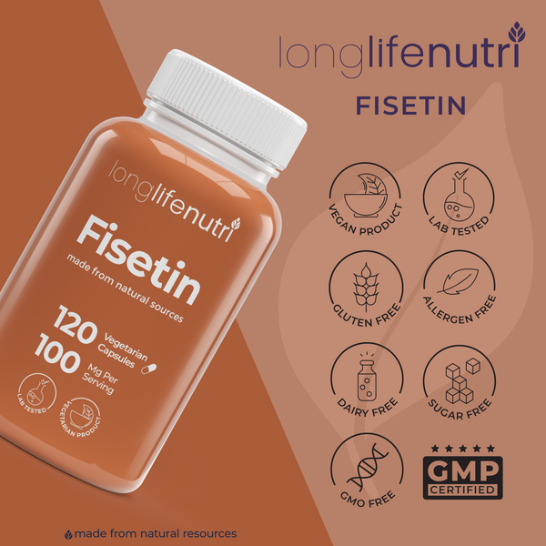 Fisetin 100mg - 120 Vegetarian Capsules