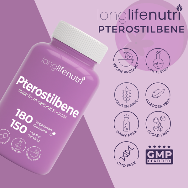 Pterostilbene 150mg - 180 Vegetarian Capsules
