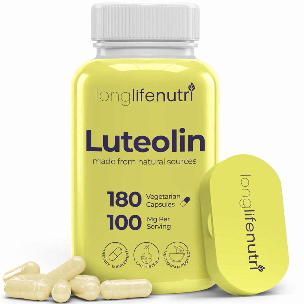 Luteolin 100mg for Strengthen Cognitive Function, 3-Month Supply, Made in USA