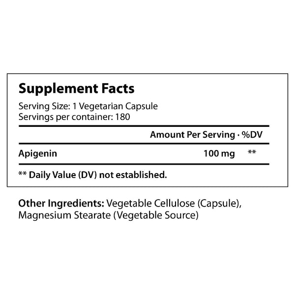 Apigenin 100mg - 180 Vegetarian Capsules LongLifeNutri