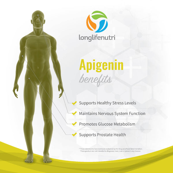 Apigenin 100mg - 180 Vegetarian Capsules LongLifeNutri