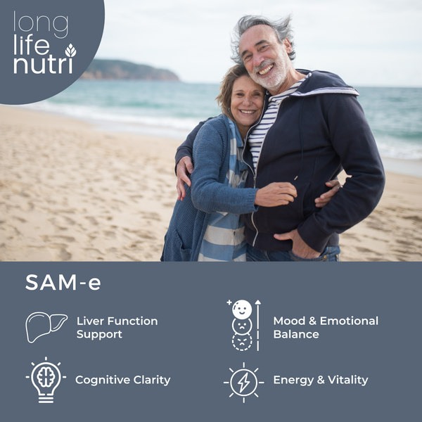 SAM-e Supplement 400mg - 120 Vegetarian Capsules, For Mobility & Flexibility