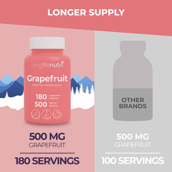 Grapefruit 500mg - 180 Vegetarian Capsules, Daily Energy & Balance