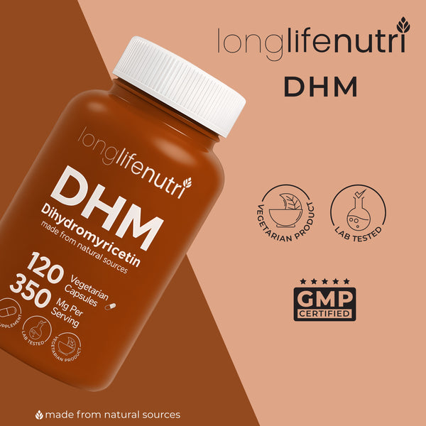 Dihydromyricetin 350mg - 120 Vegetarian Capsules, Supplement for Daily Detox
