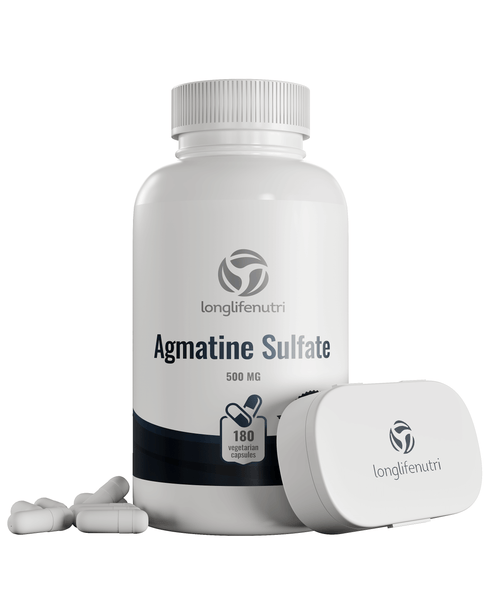 Agmatine Sulfate 500mg - 180 Vegetarian Capsules LongLifeNutri