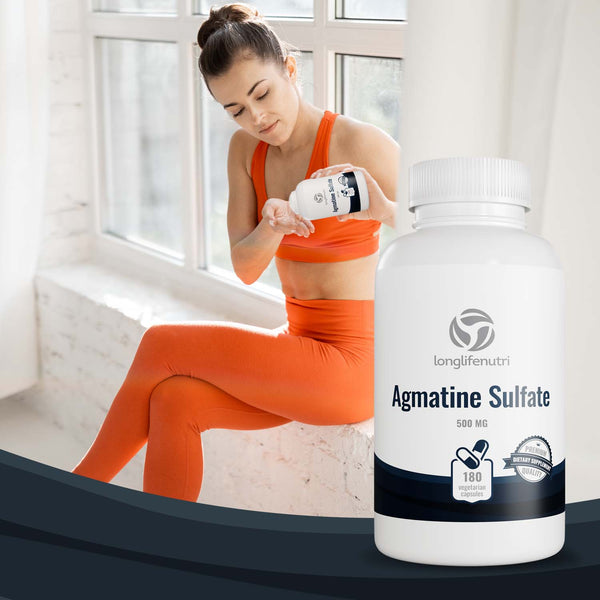 Agmatine Sulfate 500mg - 180 Vegetarian Capsules LongLifeNutri